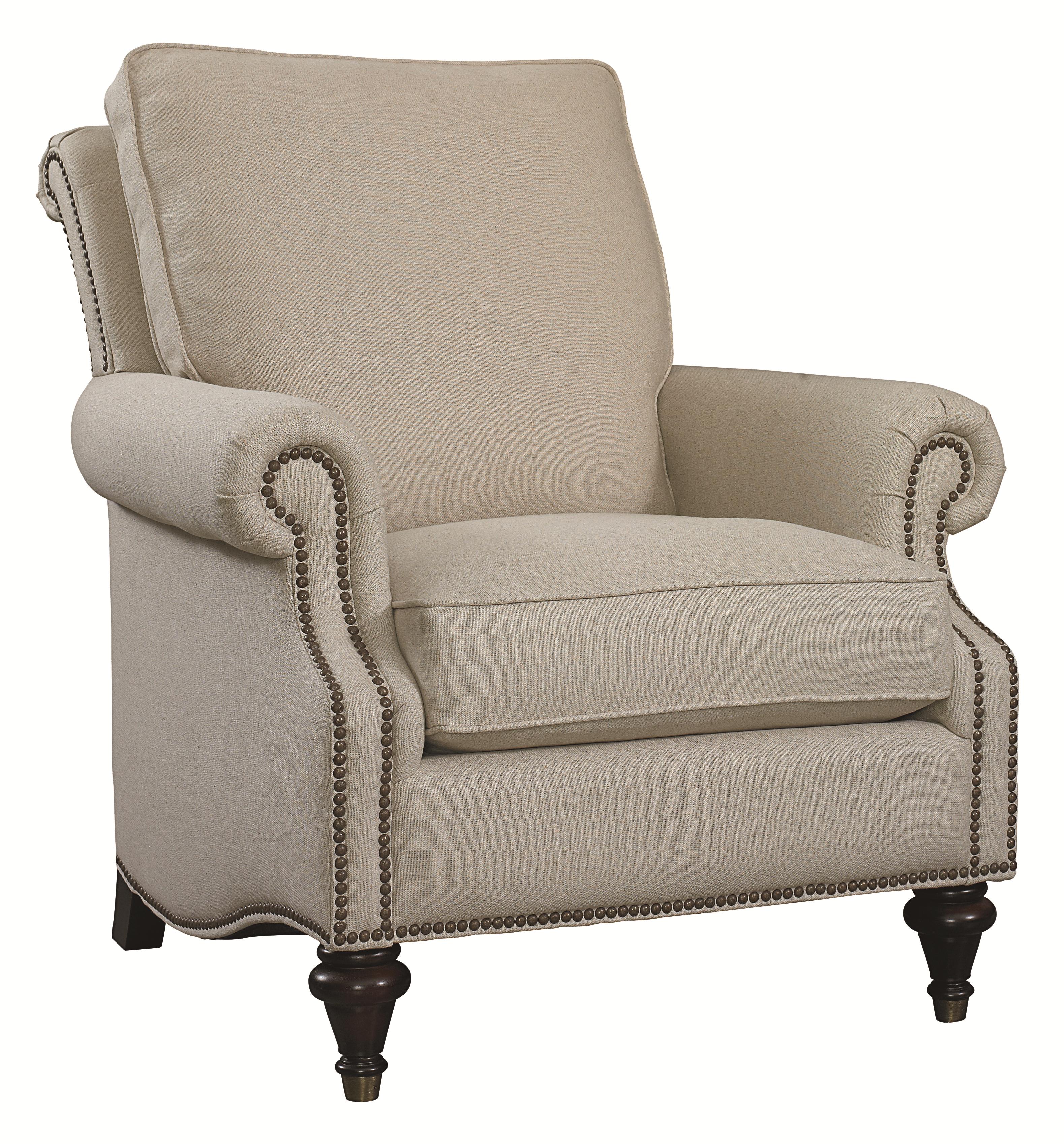 Bassett Oxford Traditional Accent Chair with Nailhead Trim | Wayside